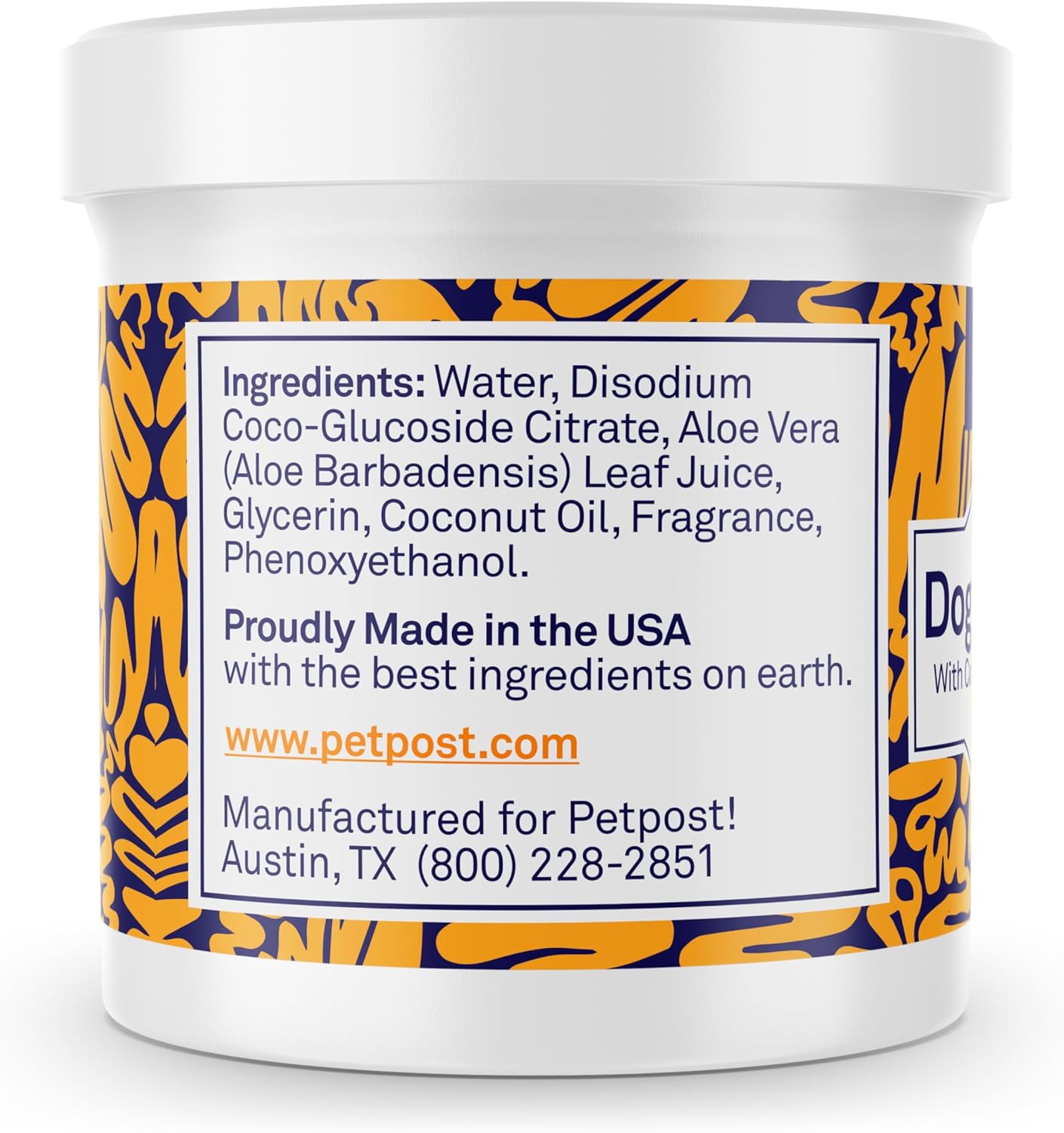 Petpost | Dog Ear Cleaner Wipes - Ultra Soft Cotton Pads in Coconut Oil Aloe Solution - Dog Ear Rinse & Cleanser 100 ct