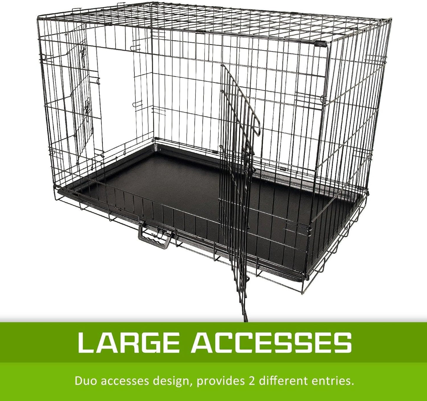 Dog Cage with Removable Tray