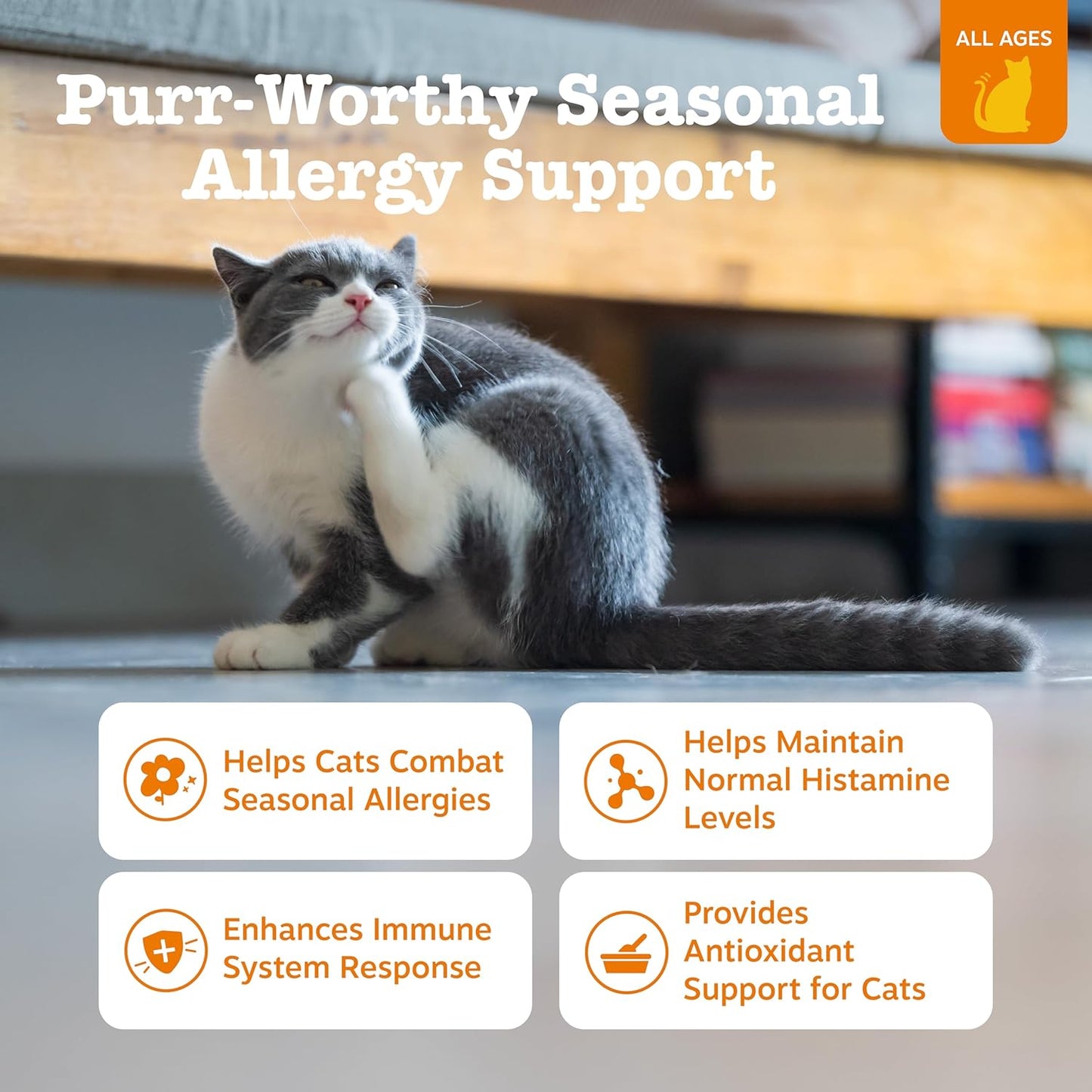 WellPet Allergy Support Chews for Dogs & Cats–Itch Relief, Immune Support,Chicken flavour,100 Chews