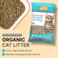 Feline First Premium Organic Cat Litter 18kg - Fragrance-Free, Long-Lasting, Made from Natural Materials - Ideal for Sensitive Indoor Cats