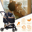 Pet Stroller for Small Dogs, Lightweight Small Dog Stroller for Dogs Cats with 6 Shock Absorption System