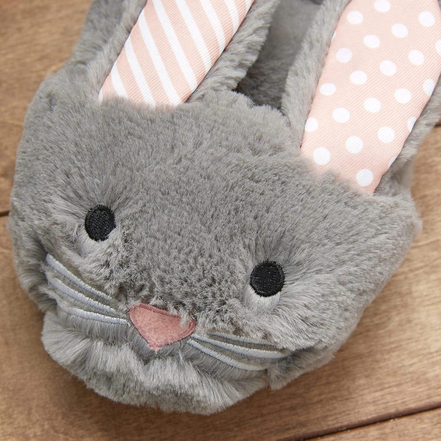 Bark Itty & Bitty The Bunny Slippers Dog Toy – Soft Plush Squeaky “Slipper” Toy for Extra-Small & Small Dogs