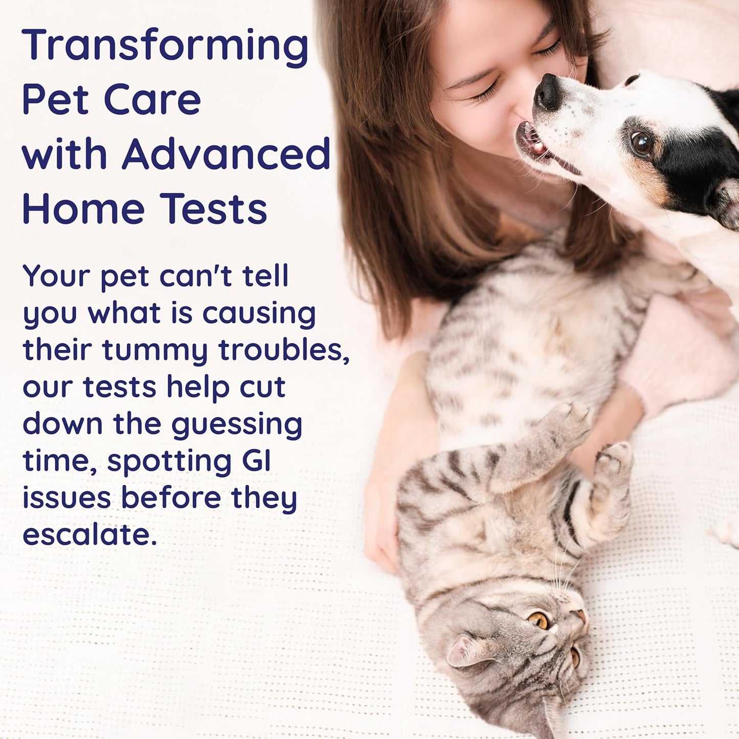 Basic Gut Test Kit – for Diarrhea, Itchy Skin, Mood Changes & Discomfort – Non-Invasive & Fast Results - Vet Trusted - Easy at-Home Stool Test - for Dogs & Cats