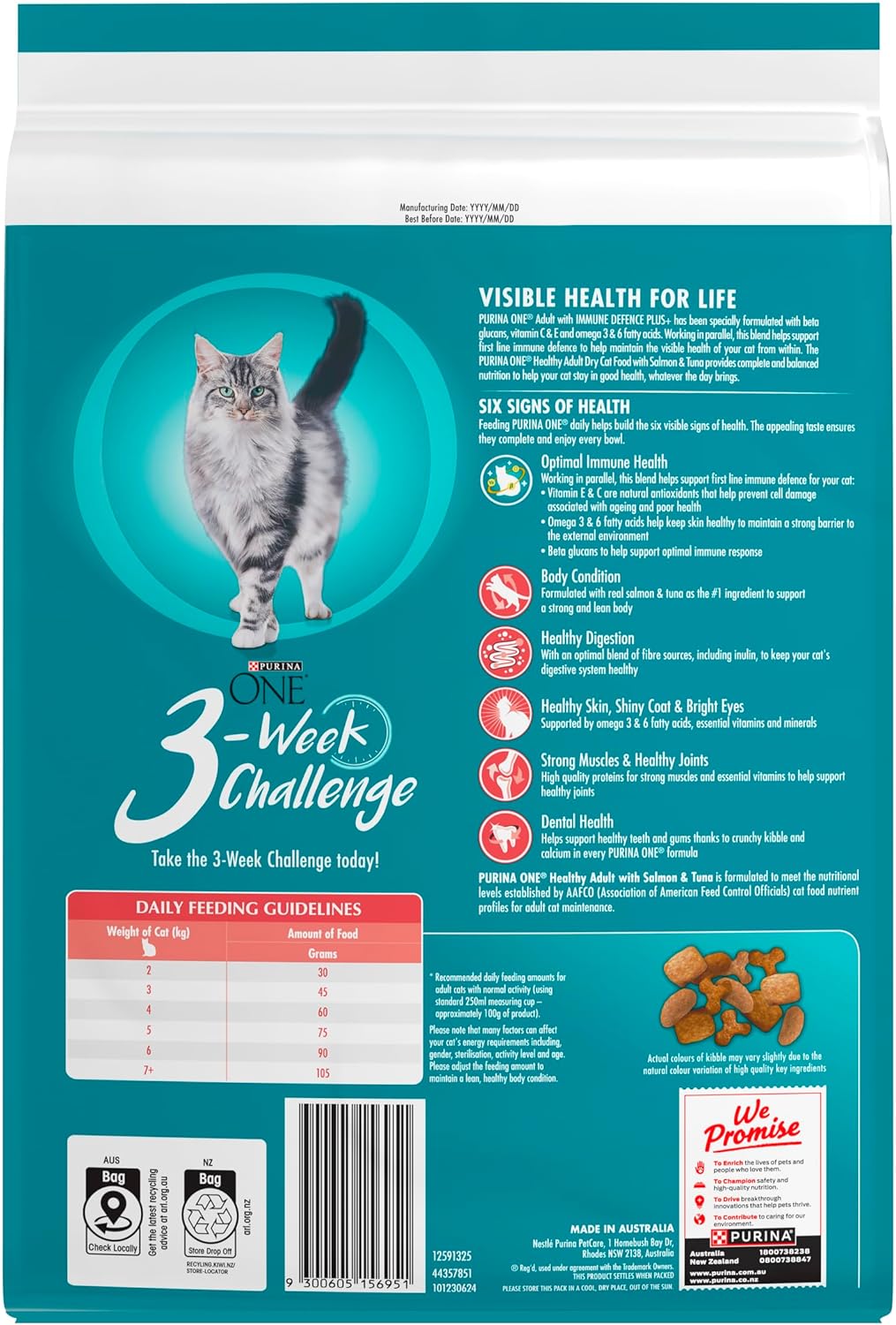 PURINA ONE Adult Dry Cat Food Salmon & Tuna 6kg