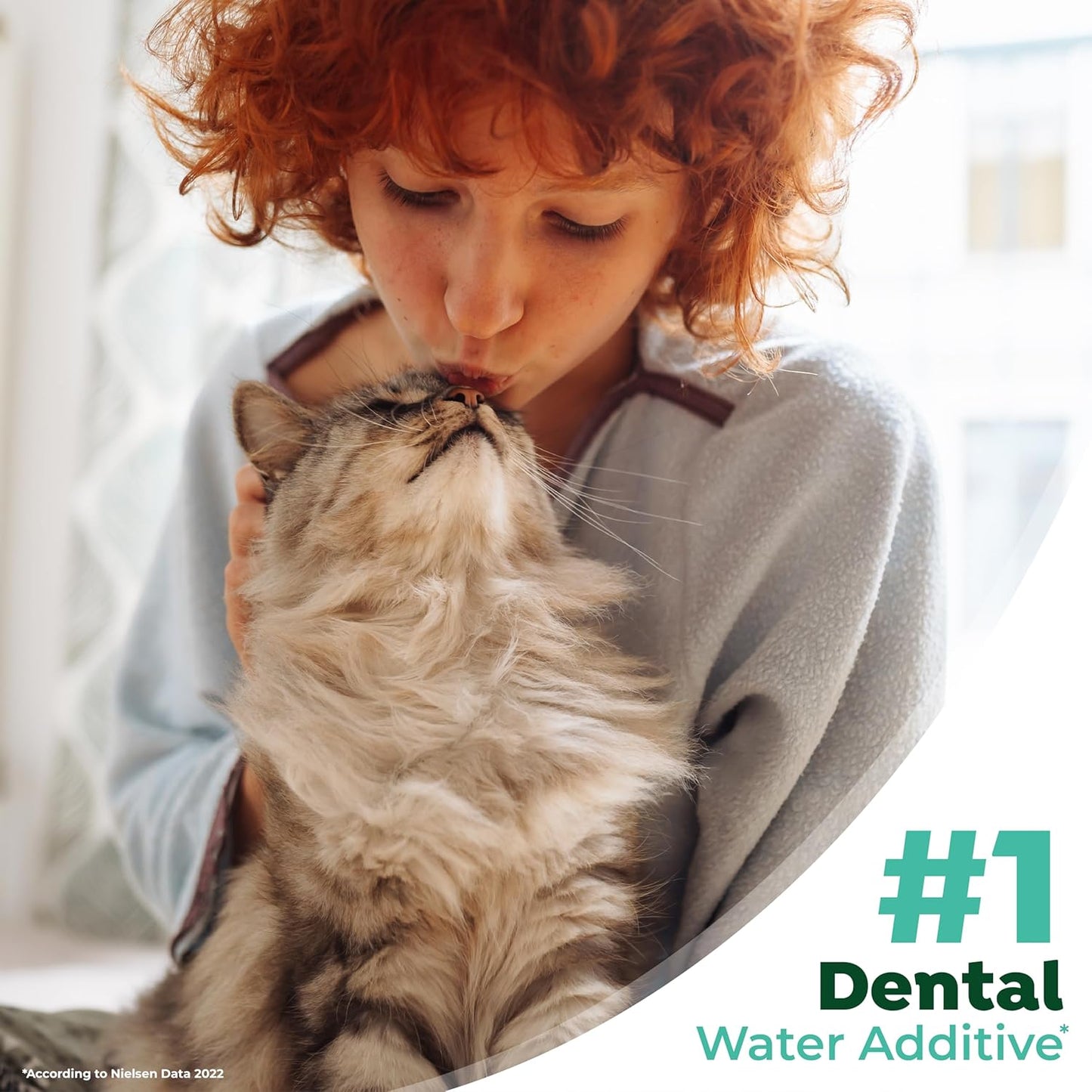 TropiClean Fresh Breath Water Additive for Cats, Cat Teeth Cleaning and Breath Freshener Solution, Complete No Brushing Dental Care, 16 oz.