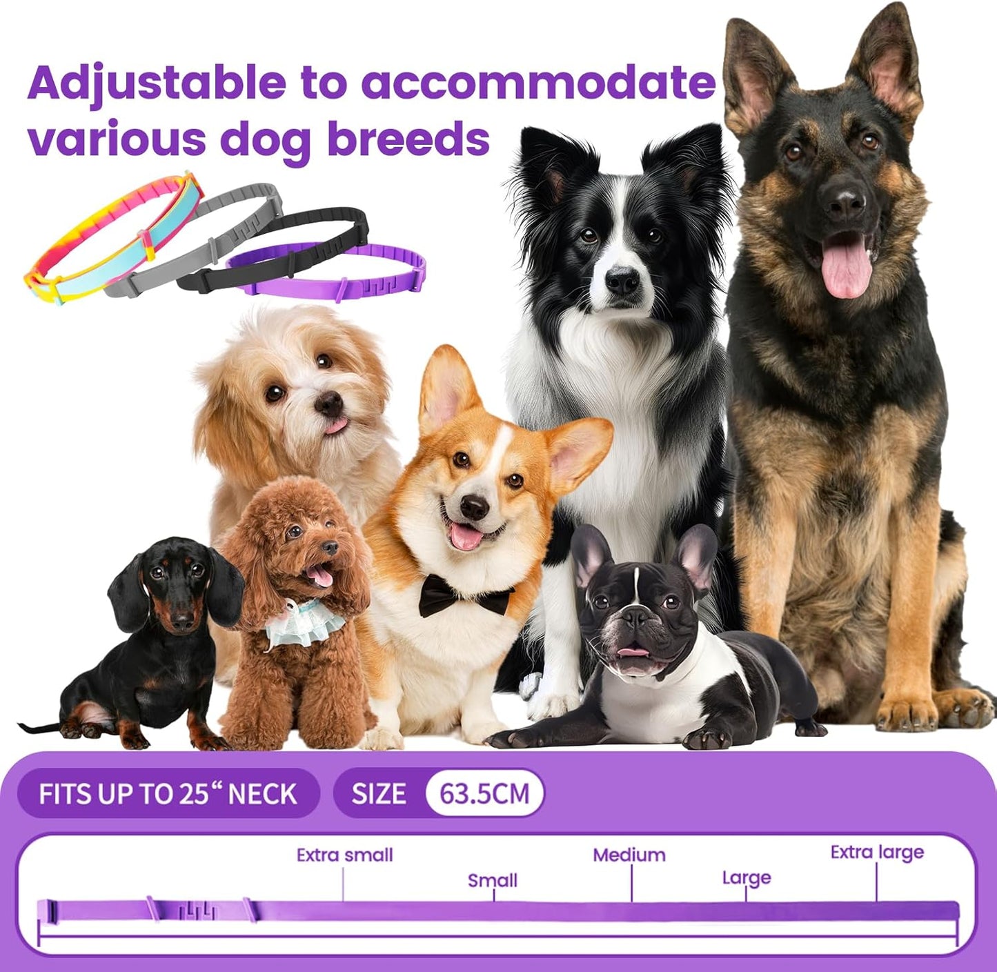 Calming Collar for Dogs – Fast-Acting, Lasts 60 Days, Choke-Free Design,for all sizes