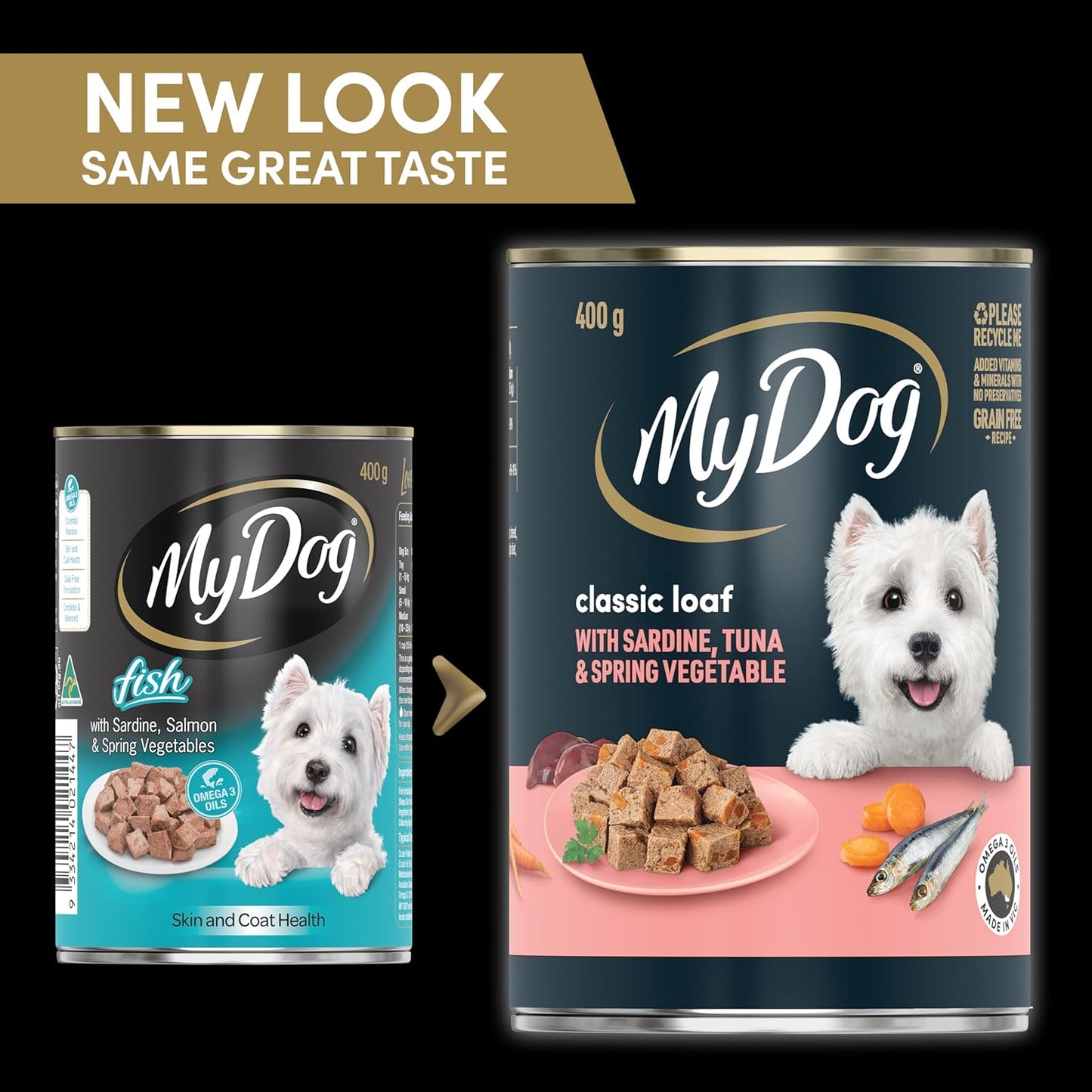 Classic Loaf with Sardines, Tuna and Spring Vegetable Wet Dog Food 400g (Pack of 24)