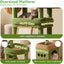 Heybly Cat Tree 72.4-Inch Anti-Tip Cat Tower with Spacious Perches HCT060GY | All-in-One Cat Furniture for Large Cats, Multiple Interactive Areas, Extra-Large Sisal Scratching Board, Green and Yellow