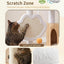 Heybly Cat Tree with Litter Box Enclosure, Modern 162cm Hidden Cat Tower for Indoor Cats,White Oak