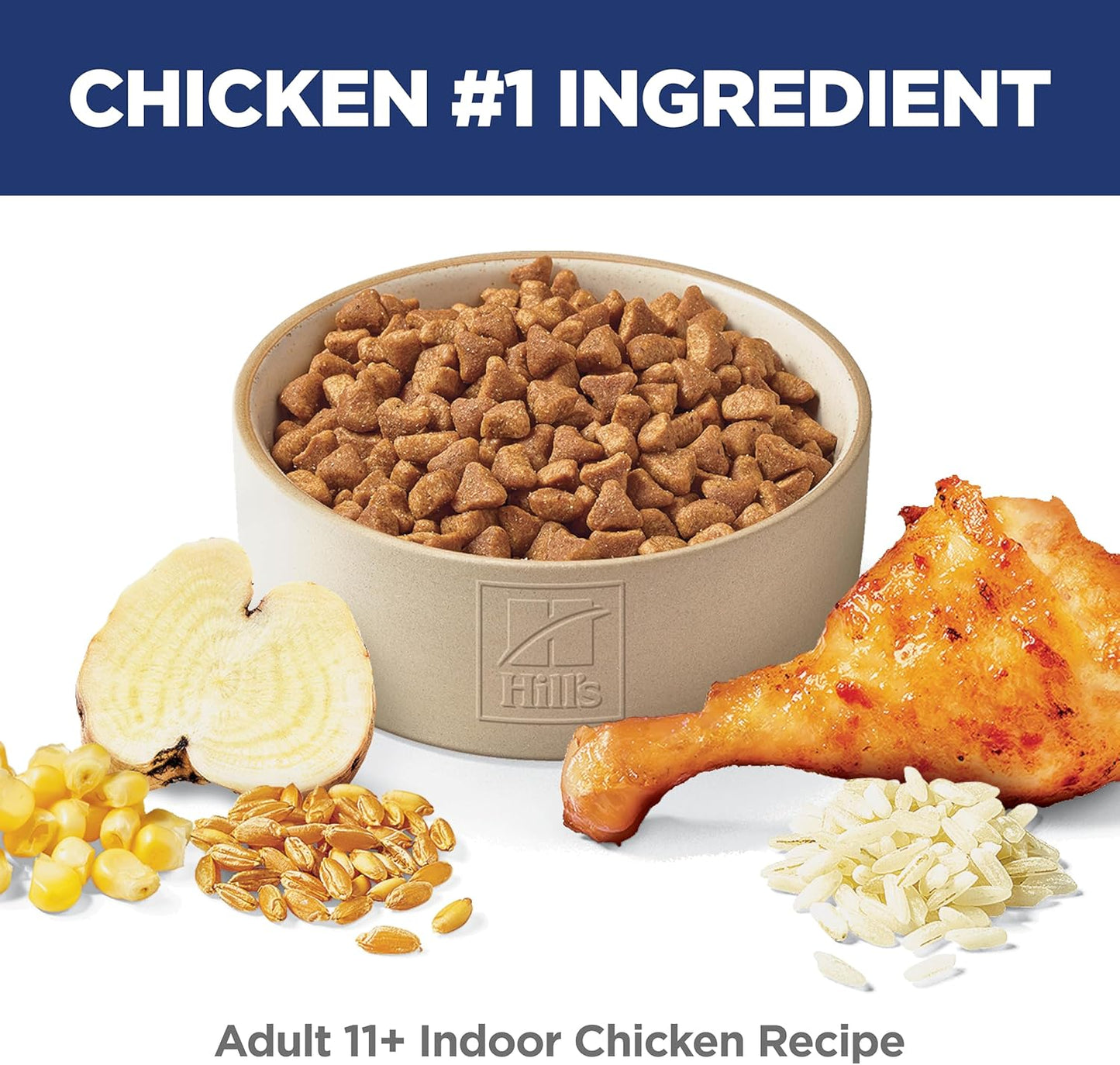 Hill's Science Diet Senior Adult 11+ Indoor, Chicken Recipe, 3.17kg Bag