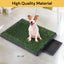 Dog Grass Pad with Tray Large, Puppy Turf Potty Reusable Training Pads with Pee Baffle, Artificial Grass Patch for Indoor and Outdoor Use, Ideal for Small and Medium Dogs
