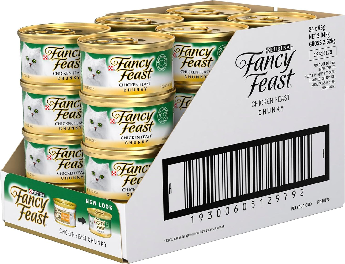 FANCY FEAST Adult Chunky Chicken Wet Cat Food 24x85g