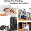 Automatic Cat Feeder, 2 in 1 Automatic Pet Feeders with Camera and Audio, Support DIY Meals and Timed Control WiFi Cat Food Dispenser, Suit for Cat