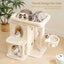 Heybly Cat Tree, 65cm Cat Tower with Spacious Top Perch for Large Cats,Beige