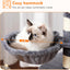 Heybly Cat Tree with Large Platform, Multi-Level Cat Tower with 2 Caves