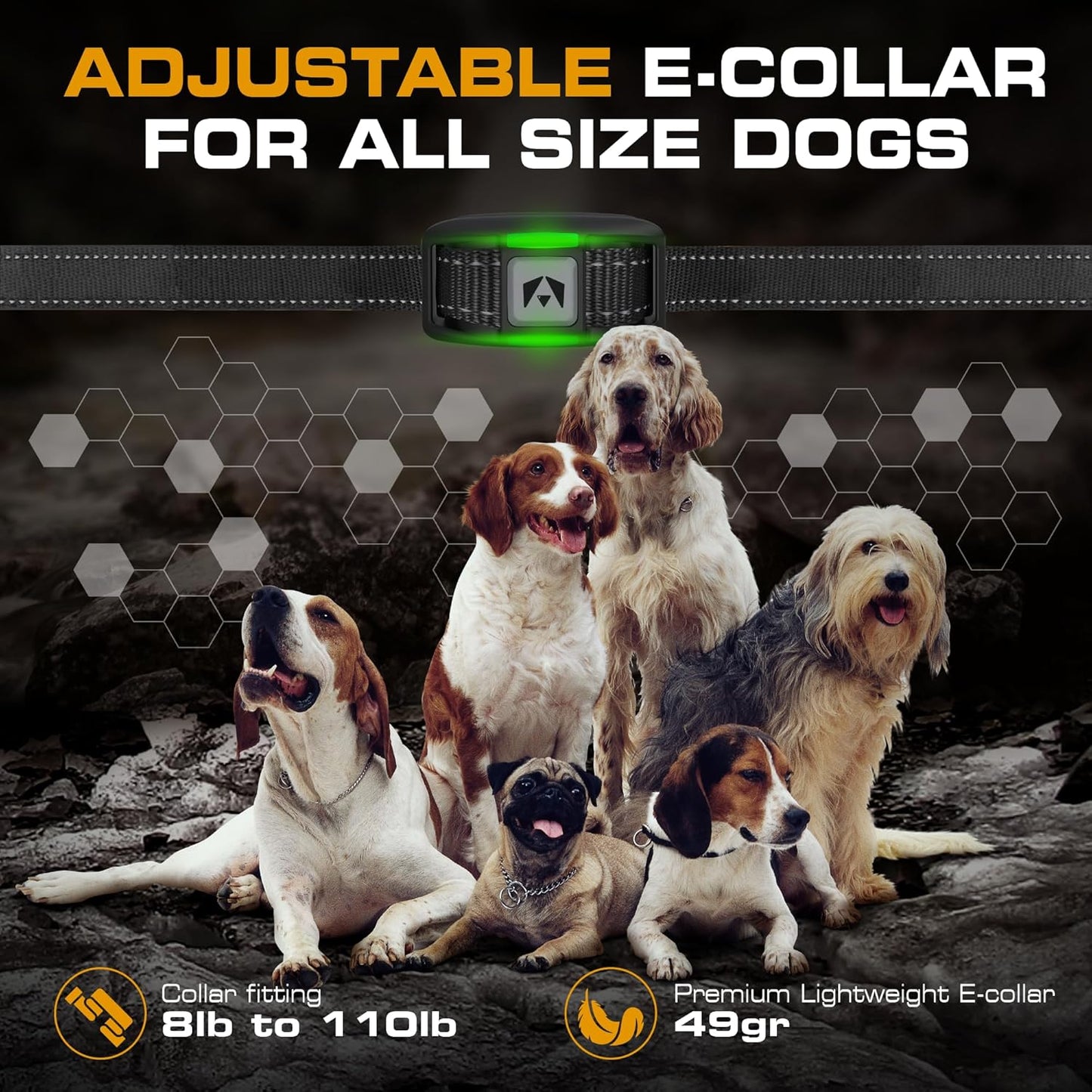 INVIROX Dog Training Collar [2025 Edition] 123 Levels 1100yd Range E Collar
