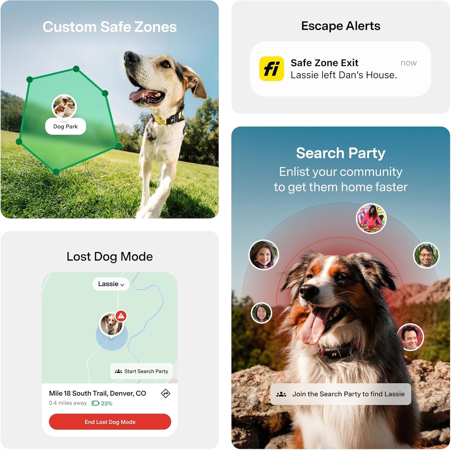 Fi New Series 3+ Smart Dog Tracker Collar [12 Month Membership Included]-Medium
