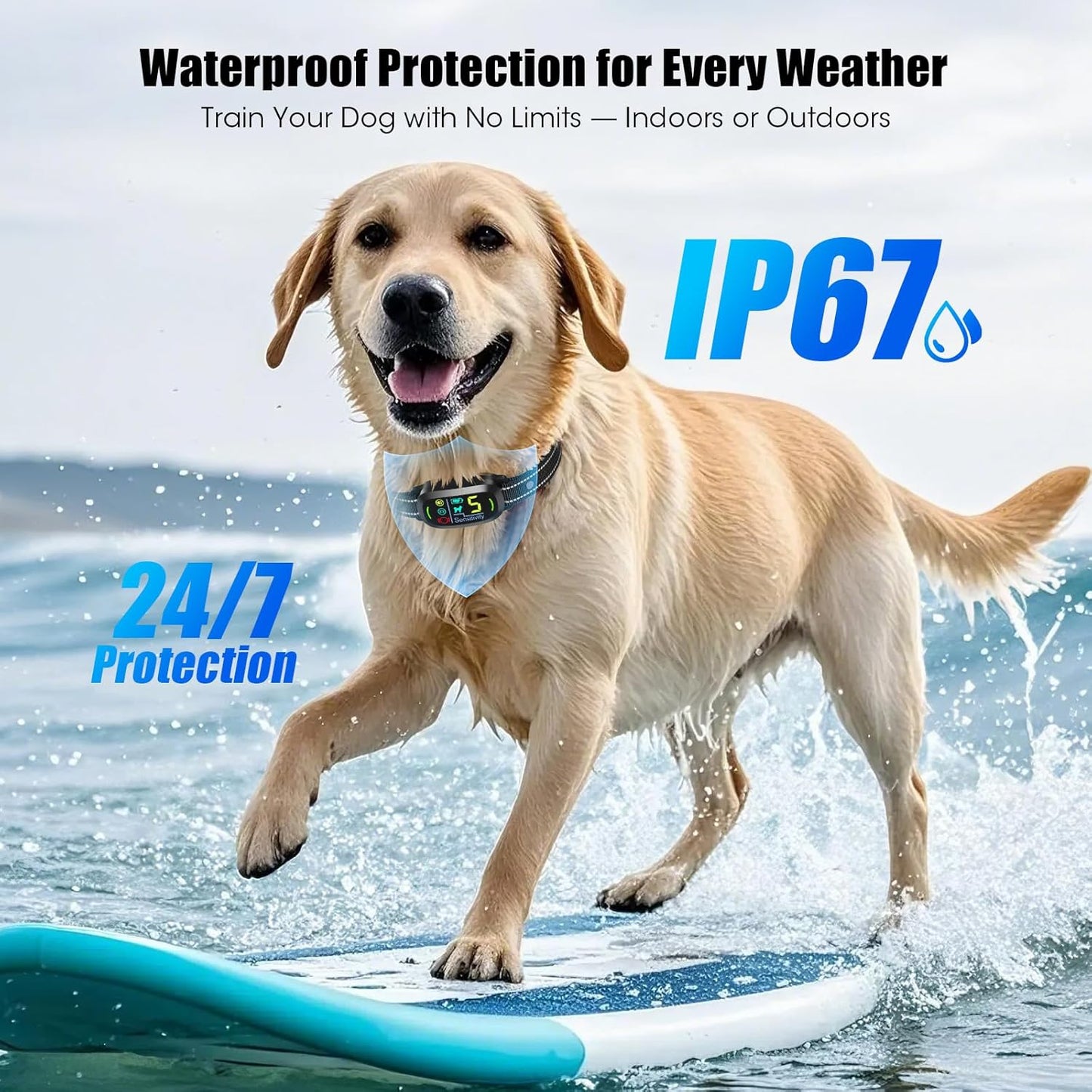 Smart AI Bark Collar for Large Medium Small Dogs, Anti Barking Device with 5 Training Modes
