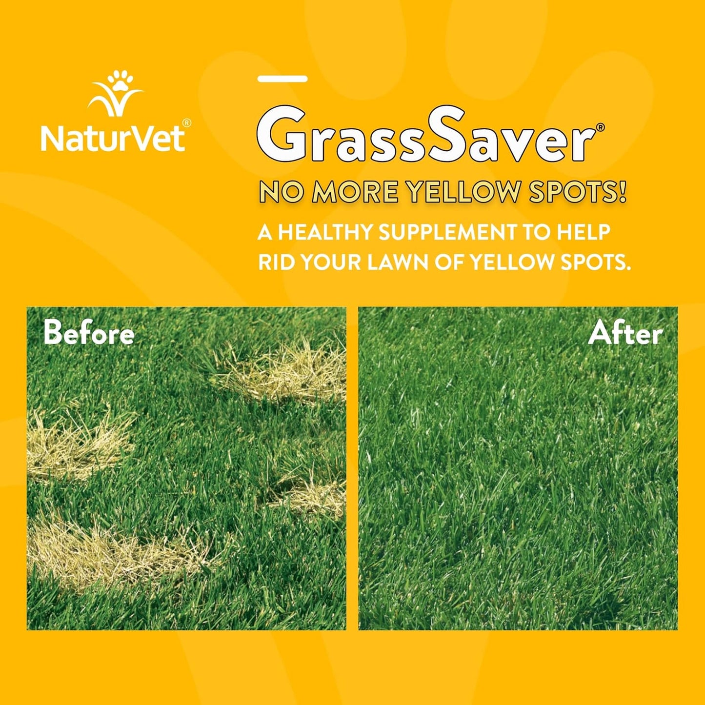 NaturVet GrassSaver Dog Biscuits Against Yellow Lawn Stains 312 g