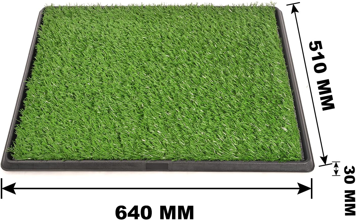 Indoor Dog Potty Toilet Grass Tray Pads Training Puppy Medium Mat (Pet Potty with 2 Grass Mat)