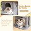 Heybly Cat Tree, 65cm Cat Tower with Spacious Top Perch for Large Cats,Light Grey