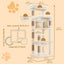 Heybly Cat Tree, 56" Multi-Level Easy Climb Tower for Large Cats HCT028MJ | Cat Furniture with 2 Perches, Cozy Hammock, Spacious Condo & Cat Basket, Durable Sisal Scratching Posts, Beige