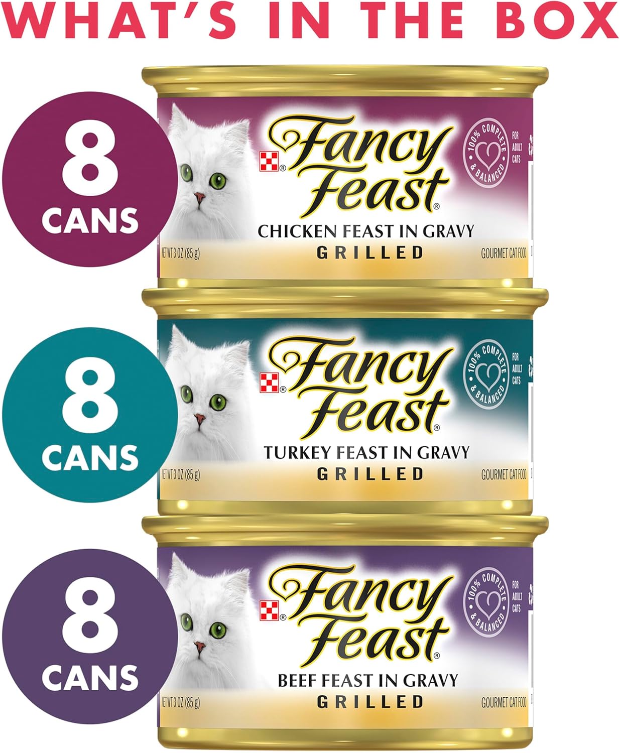 FANCY FEAST Adult Wet Cat Food Classic Poultry & Beef Grilled Collection 24x85g