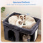 Heybly Cat Tree, 14 inch Cat Tower with Large Perch Bed and Cat Condo for Indoor Cats