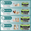 Dog Playpen, Portable Pet Play Pen for Cat, Puppies, Rabbits, Chickens, Foldable Large-Capacity
