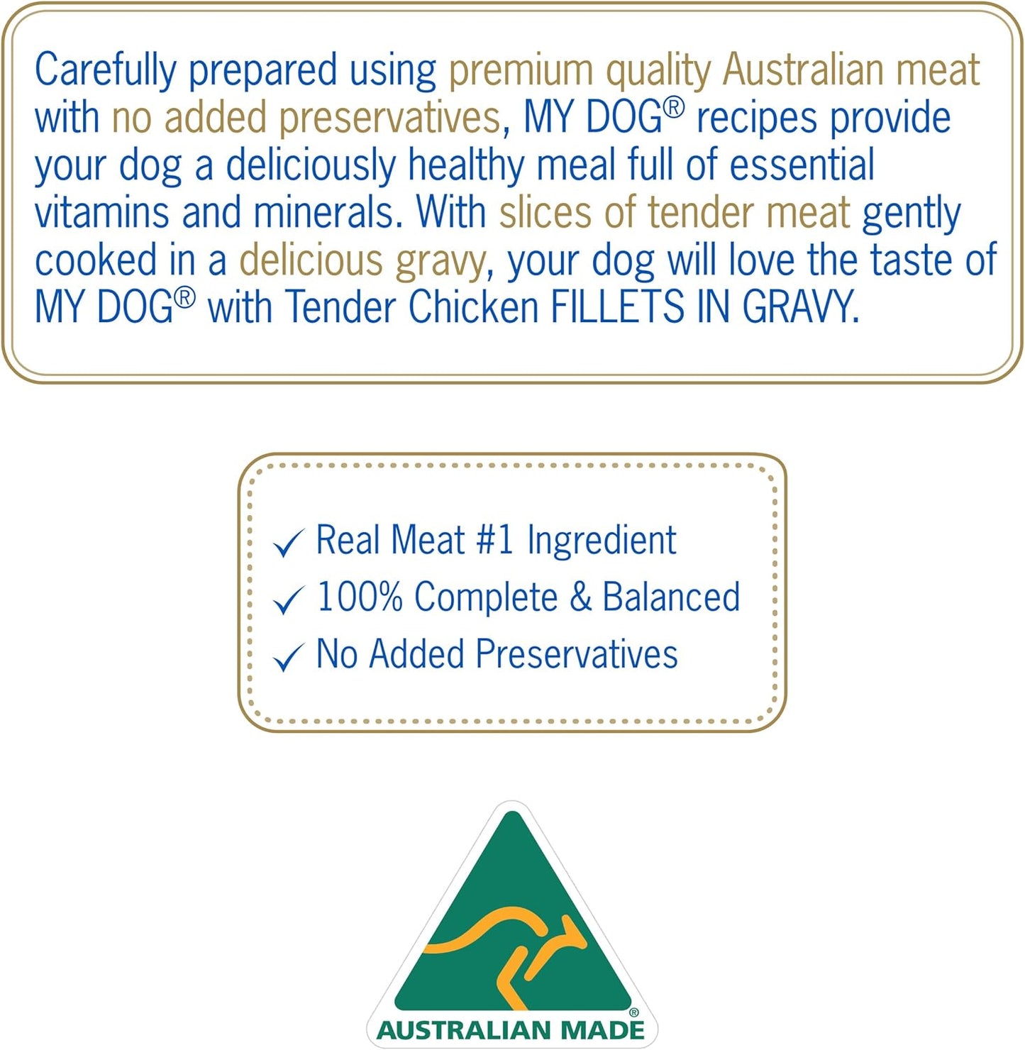 Adult Wet Dog Food With Tender Chicken 6 x 100g, 6 Pack (36 Trays)
