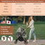 Dog Stroller, 24" Pet Cradle, Large PU Wear-Resistant Wheels, Cat Stroller for Small & Medium 55 lbs, Lightweight Pet Stroller, Detachable Aluminum Cradle, Cup Holder