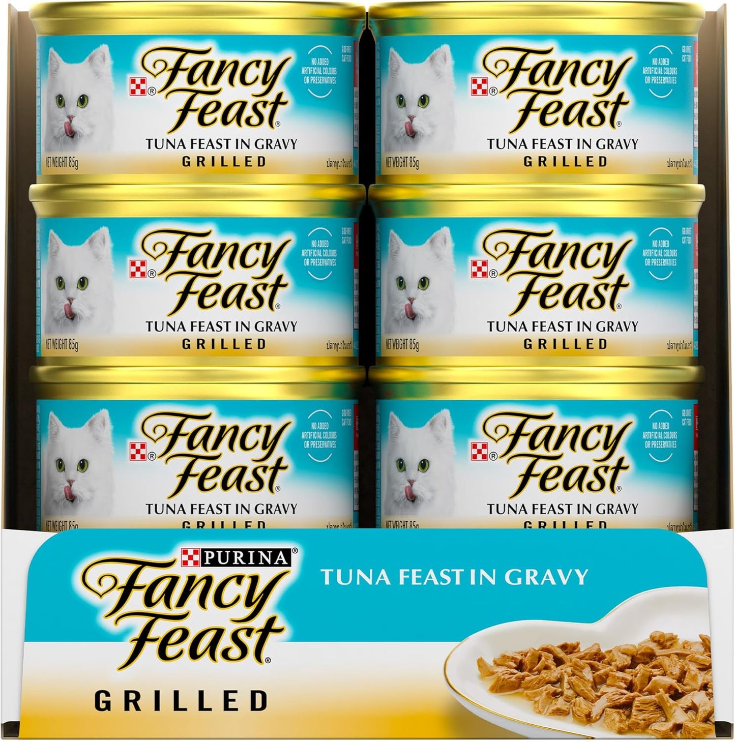 Fancy Feast Grilled Adult Wet Cat Food Grilled Tuna Feast in Gravy 24x85g
