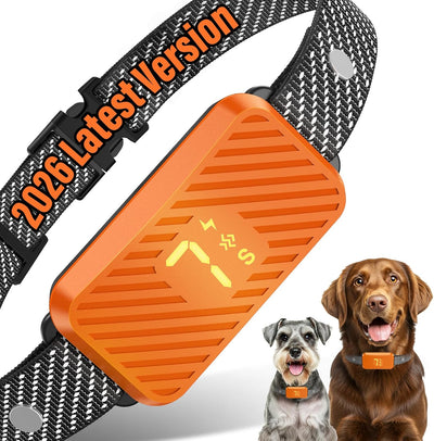 Dog Bark Collar for Large Medium Small Dogs, Effective No-Bark Collar, Smart Barking Collar, 2026 Upgraded Bark Collar with 7 Sensitivity, 3 Modes, Orange