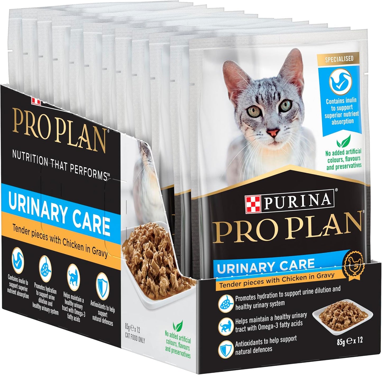 PRO PLAN Adult Wet Cat Food Urinary Care Chicken in Gravy 12x85g