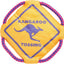 Barkbox Kangaroo Tossing Dog - Aussie Outback Disc with T-Shirt Rope & Crinkle – Fly-and-Tug Fetch Toy for Dogs
