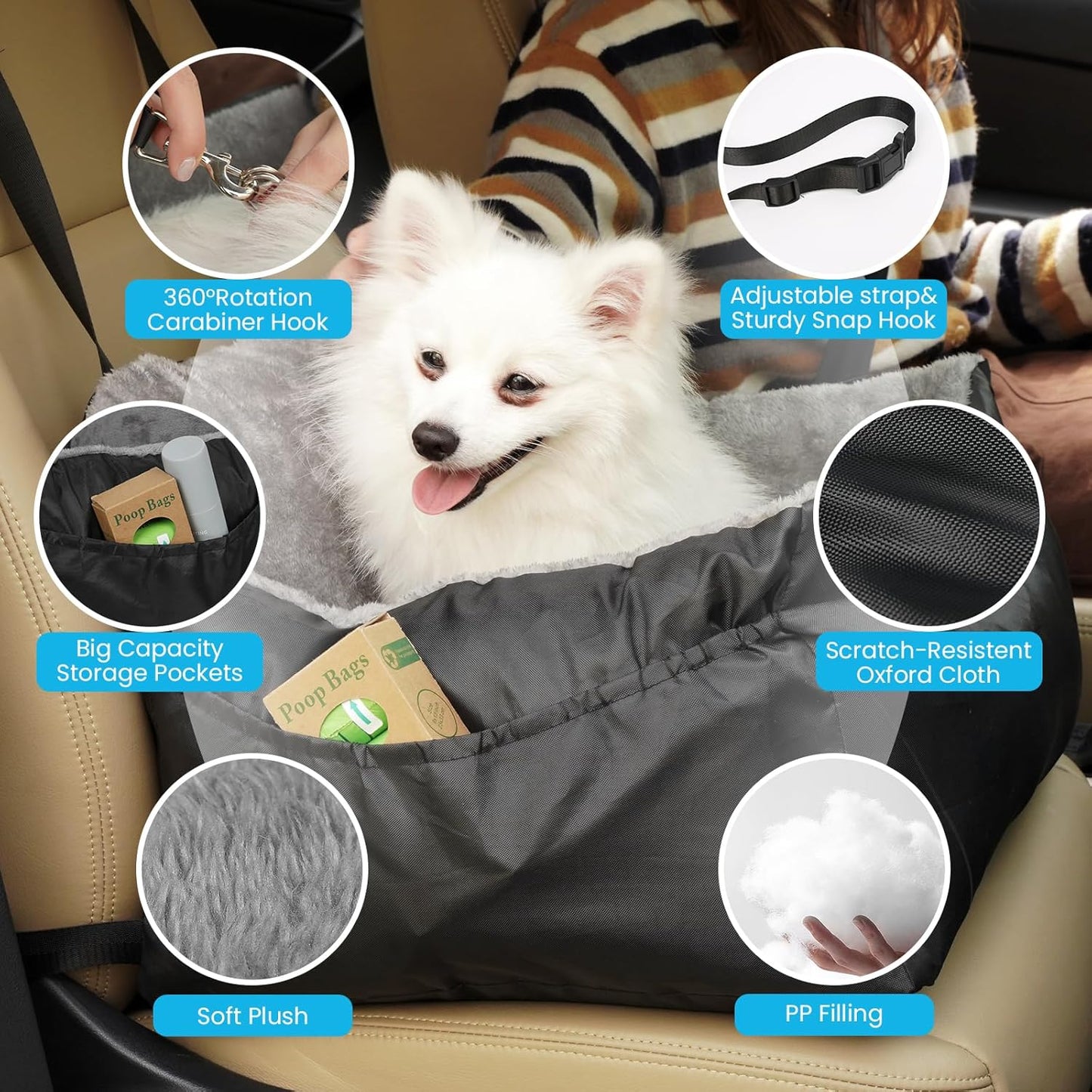 Sicilaien Dog Car Seat for Small Dogs