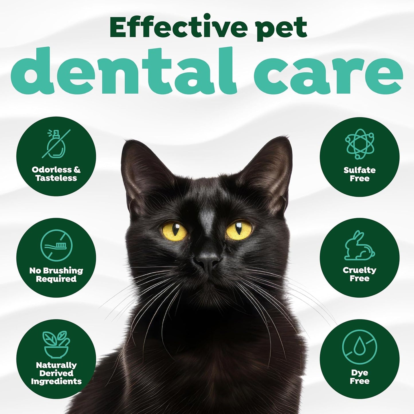 TropiClean Fresh Breath Water Additive for Cats, Cat Teeth Cleaning and Breath Freshener Solution, Complete No Brushing Dental Care, 16 oz.