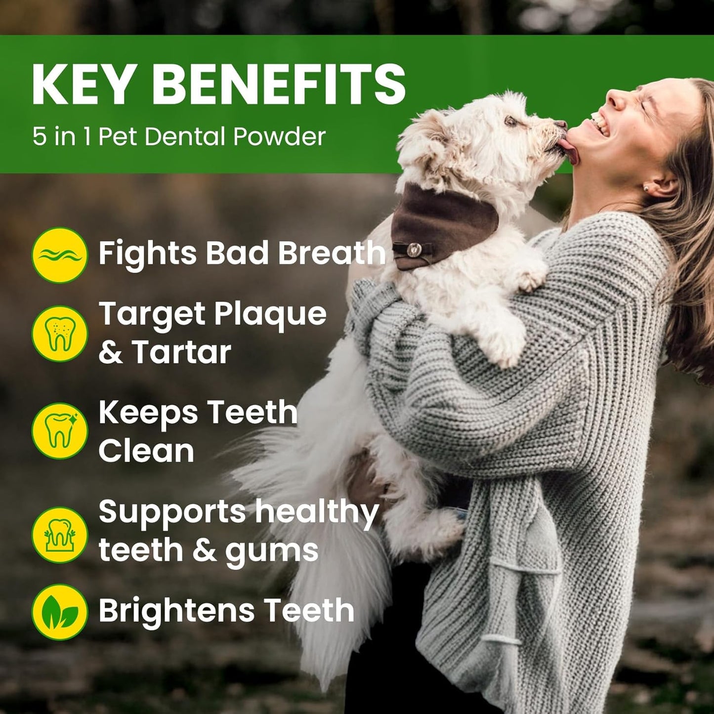 Dog Teeth Cleaning Powder, Dog Dental Powder and Cats Breath Freshener, Plaque Off Pet Tooth Cleaning lab co