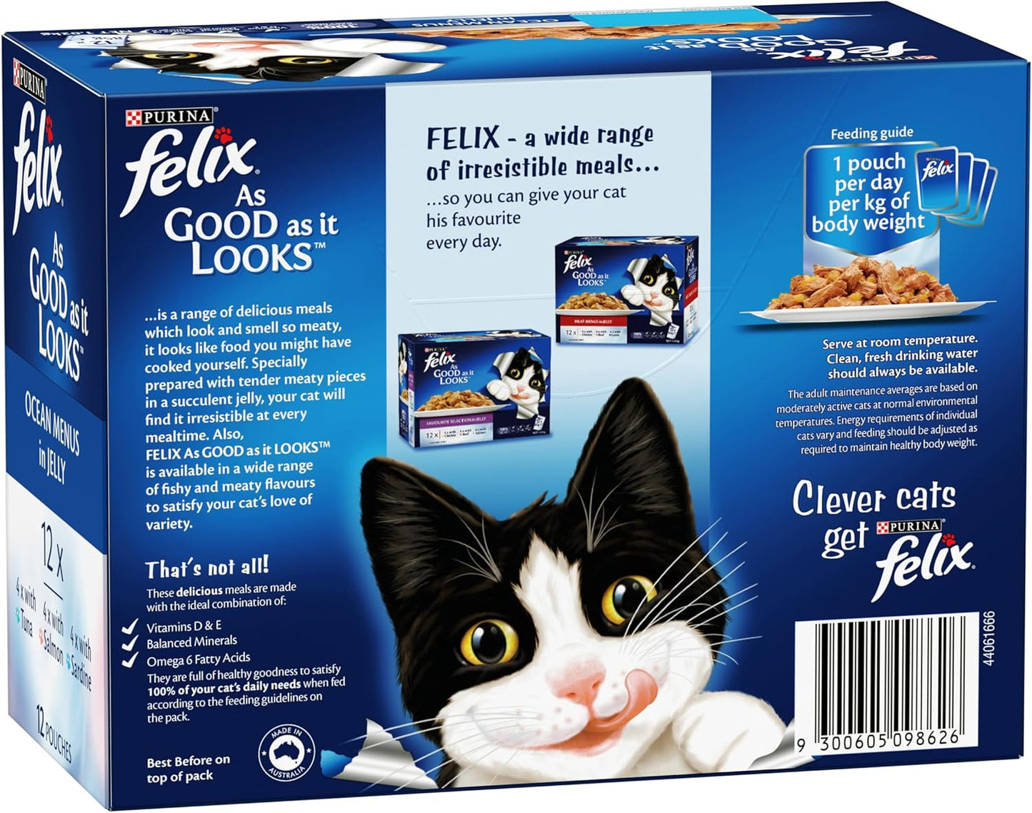 FELIX As Good As It Looks Adult Wet Cat Food Ocean Menus in Jelly 60x85g