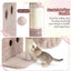 Heybly Cat Tree, 65cm Cat Tower with Spacious Top Perch for Large Cats, Stair-Style Cat House Furniture with Dual-Layer Condos, Sisal Scratching Posts, Cozy Basket & Pompom, Muchroom HCT204SMU