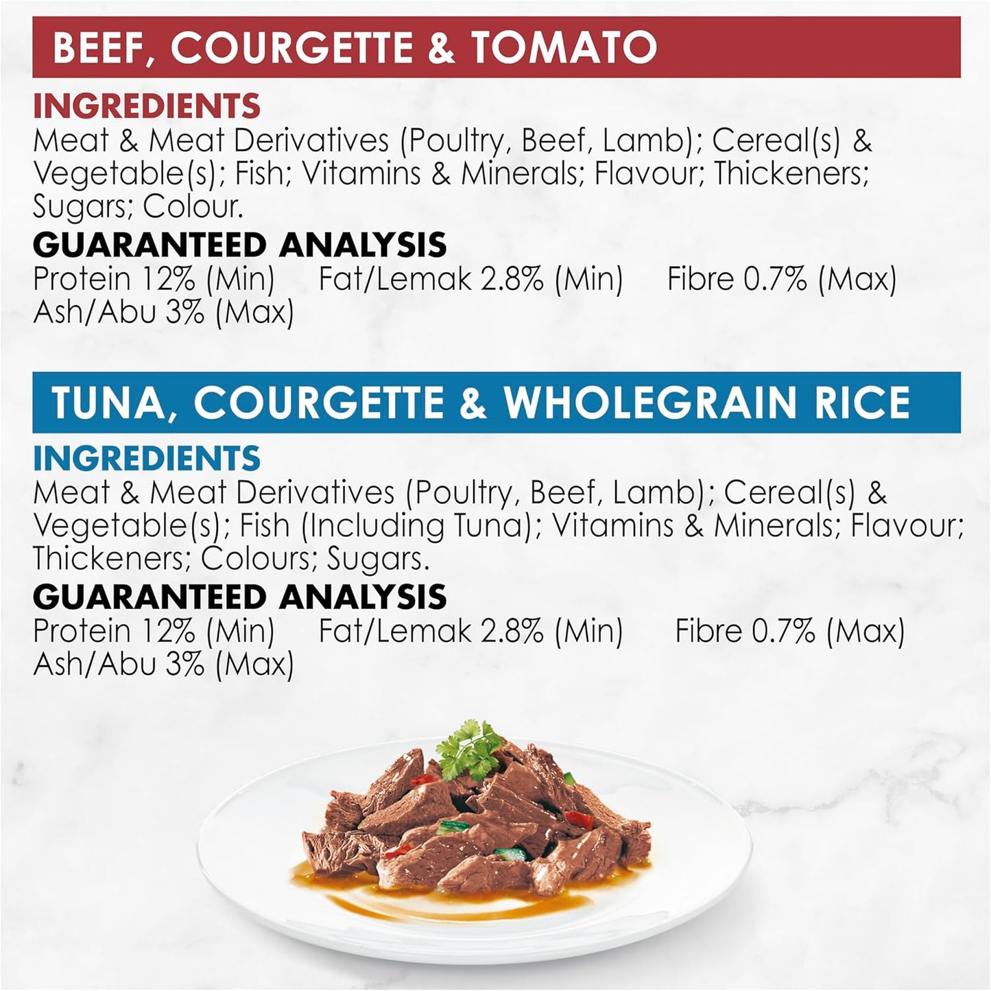 FANCY FEAST Inspirations Adult Wet Cat Food Tuna and Beef Variety Pack 24x70g