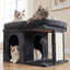 Heybly Cat Tree, 14 inch Cat Tower with Large Perch Bed and Cat Condo for Indoor Cats