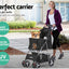 i.Pet Pet Stroller, Double Cat Dog Carrier Backpack Travel Strollers Pram Seat
