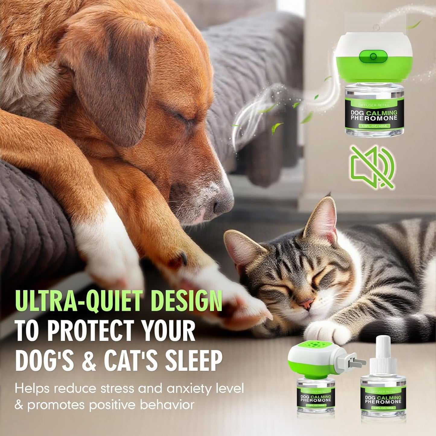 Dog Pheromone Calming Diffuser–100% Natural Anxiety Relief for Dogs