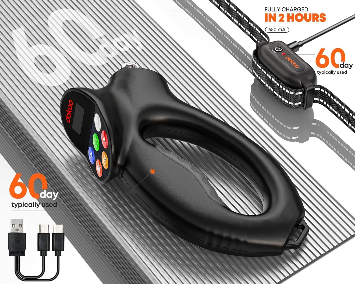 Dog Training Collar with Remote, with Auto-Brake Dog Training Leash,1600FT IP67