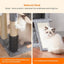 Heybly Cat Tree with Cat Self Groomer Brush, Cat Tower Condo for Indoor Cats ,Light Grey