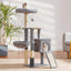 Heybly Cat Tree with Cat Self Groomer Brush, Cat Tower Condo for Indoor Cats ,Light Grey