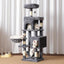 Heybly Cat Tree with Large Platform, Multi-Level Cat Tower with 2 Caves