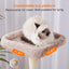 Heybly 110cm Cat Tree with Toy, Cat Tower for Indoor Cats, Cat Play Tower with Padded Plush Perch,Mushroom
