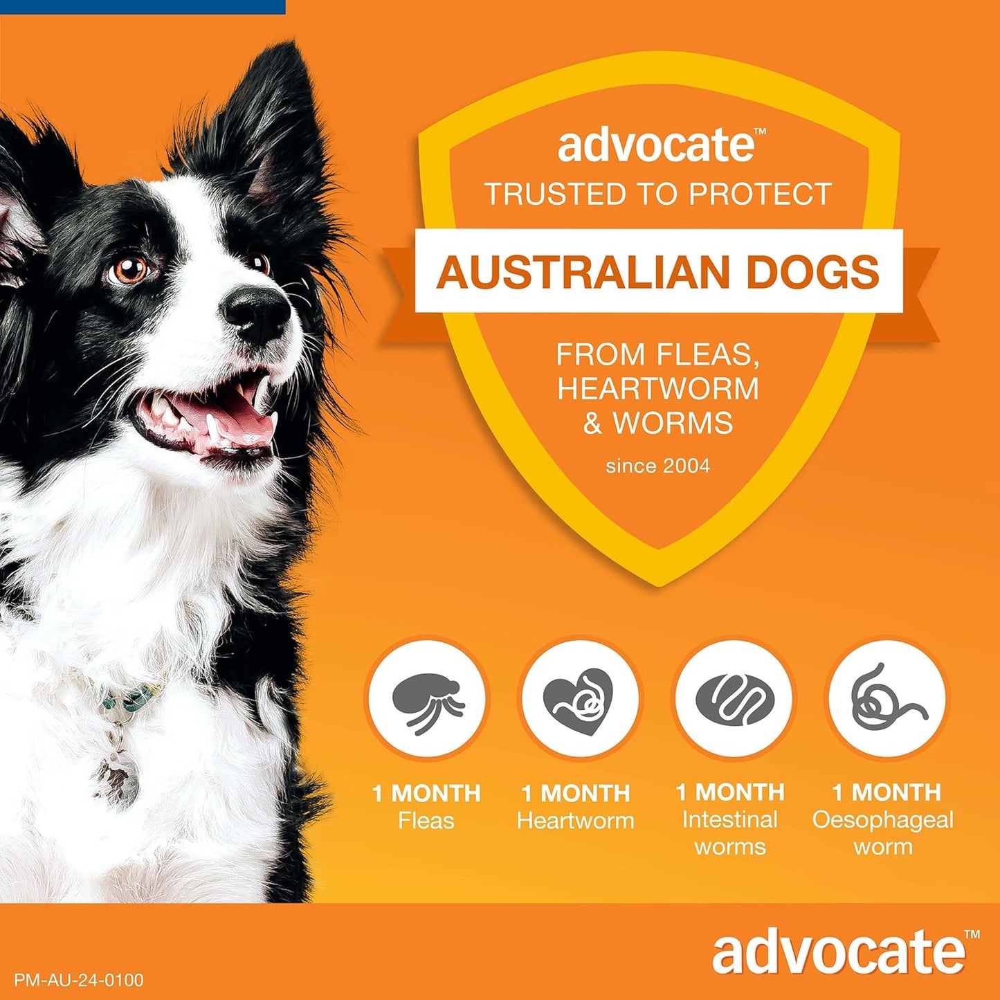 Advocate Dog, Monthly Spot-On Protection from Fleas, Heartworm and Worms, Single Pack Flea Treatment for XL Dogs Over 25 kg, 1 Pack